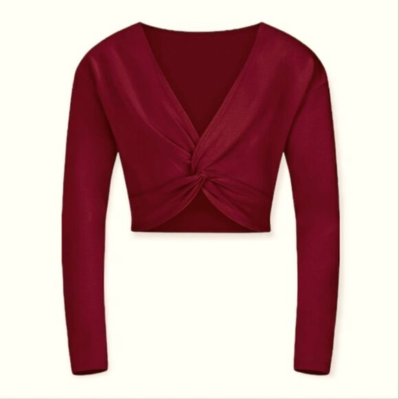 NWT tanzmuster ® Girls´ Long-Sleeved Ballet Crop top - Mia - Extra Soft … - Picture 1 of 4